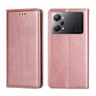 For OPPO K10 Pro 5G Gloss Oil Solid Color Magnetic Leather Phone Case(Rose Gold) - 1