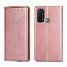 For OPPO Reno5 A Gloss Oil Solid Color Magnetic Leather Phone Case(Rose Gold) - 1