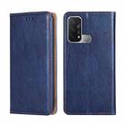 For OPPO Reno5 A Gloss Oil Solid Color Magnetic Leather Phone Case(Blue) - 1