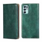For OPPO Reno6 4G Gloss Oil Solid Color Magnetic Leather Phone Case(Green) - 1