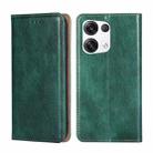 For OPPO Reno8 Pro Plus 5G Gloss Oil Solid Color Magnetic Leather Phone Case(Green) - 1