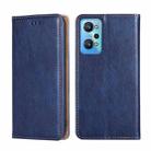 For OPPO Realme GT Neo2 5G Gloss Oil Solid Color Magnetic Leather Phone Case(Blue) - 1