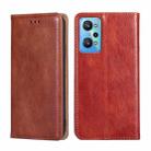 For OPPO Realme GT Neo2 5G Gloss Oil Solid Color Magnetic Leather Phone Case(Brown) - 1
