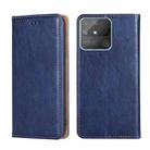 For OPPO Realme Narzo 50A Gloss Oil Solid Color Magnetic Leather Phone Case(Blue) - 1