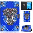 For Lenovo Tab M10 3rd Gen Colored Drawing Smart Leather Tablet Case(Ethnic Elephant) - 1