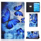 For Lenovo Tab M10 Plus 10.6 3rd Gen 2022 Colored Drawing Smart Leather Tablet Case(Retro Butterflies) - 1