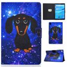 For Lenovo Tab M10 3rd Gen Colored Drawing Smart Leather Tablet Case(Little Black Dog) - 1