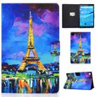 For Lenovo Tab M10 Plus 10.6 3rd Gen 2022 Colored Drawing Smart Leather Tablet Case(Eiffel Tower) - 1