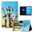 For Lenovo Tab M10 3rd Gen Colored Drawing Smart Leather Tablet Case(Spectacled Deer) - 1