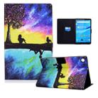 For Lenovo Tab M10 Plus 10.6 3rd Gen 2022 Colored Drawing Smart Leather Tablet Case(Starry Sky Reflection) - 1