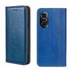 For Honor 50 SE Grid Texture Magnetic Flip Leather Phone Case(Blue) - 1