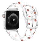 Square Buckle Transparent Watch Band For Apple Watch Series 8&7 41mm / SE 2&6&SE&5&4 40mm / 3&2&1 38mm(Strawberry) - 1