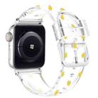 Square Buckle Transparent Watch Band For Apple Watch Series 8&7 41mm / SE 2&6&SE&5&4 40mm / 3&2&1 38mm(Lemon) - 1