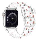 Square Buckle Transparent Watch Band For Apple Watch Series 8&7 41mm / SE 2&6&SE&5&4 40mm / 3&2&1 38mm(Watermelon) - 1