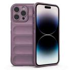 For iPhone 14 Pro Magic Shield TPU + Flannel Phone Case(Purple) - 1