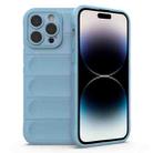 For iPhone 14 Pro Magic Shield TPU + Flannel Phone Case(Light Blue) - 1