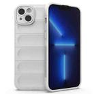 For iPhone 14 Plus Magic Shield TPU + Flannel Phone Case (White) - 1