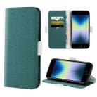 For iPhone SE 2022 / SE 2020 / 8 / 7 Candy Color Litchi Texture Leather Phone Case(Dark Green) - 1