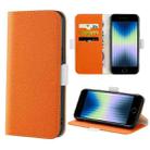 For iPhone SE 2022 / SE 2020 / 8 / 7 Candy Color Litchi Texture Leather Phone Case(Orange) - 1