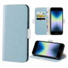 For iPhone SE 2022 / SE 2020 / 8 / 7 Candy Color Litchi Texture Leather Phone Case(Light Blue) - 1