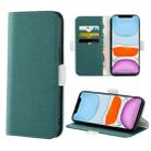 For iPhone 11 Candy Color Litchi Texture Leather Phone Case (Dark Green) - 1