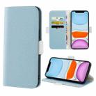 For iPhone 11 Candy Color Litchi Texture Leather Phone Case (Light Blue) - 1