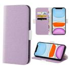 For iPhone 11 Candy Color Litchi Texture Leather Phone Case (Light Purple) - 1