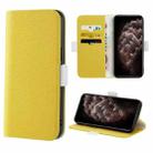 For iPhone 11 Pro Max Candy Color Litchi Texture Leather Phone Case (Yellow) - 1