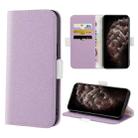 For iPhone 11 Pro Max Candy Color Litchi Texture Leather Phone Case (Light Purple) - 1