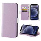 For iPhone 12 mini Candy Color Litchi Texture Leather Phone Case (Light Purple) - 1