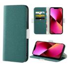 For iPhone 13 Candy Color Litchi Texture Leather Phone Case(Dark Green) - 1