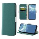 For iPhone X / XS Candy Color Litchi Texture Leather Phone Case(Dark Green) - 1