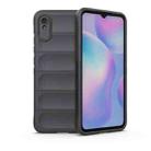 For Xiaomi Redmi 9A Magic Shield TPU + Flannel Phone Case(Dark Grey) - 1