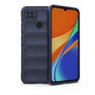 For Xiaomi Redmi 9C Magic Shield TPU + Flannel Phone Case(Dark Blue) - 1