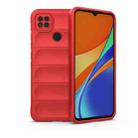 For Xiaomi Redmi 9C Magic Shield TPU + Flannel Phone Case(Red) - 1