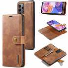 For Samsung Galaxy A23 5G DG.MING Crazy Horse Texture Detachable Magnetic Leather Phone Case(Brown) - 1