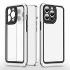 Bright Skin Feel PC + TPU Protective Phone Case For iPhone 13 Pro Max(Black+White) - 1