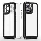 Bright Skin Feel PC + TPU Protective Phone Case For iPhone 13 Pro Max(Black+Black) - 1