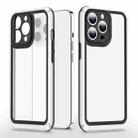 Bright Skin Feel PC + TPU Protective Phone Case For iPhone 13 Pro(Black+White) - 1