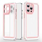 Bright Skin Feel PC + TPU Protective Phone Case For iPhone 12 Pro Max(Pink+White) - 1