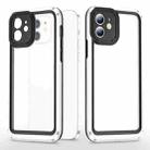 Bright Skin Feel PC + TPU Protective Phone Case For iPhone 12(Black+White) - 1