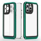 Bright Skin Feel PC + TPU Protective Phone Case For iPhone 11 Pro Max(Black+Dark Green) - 1