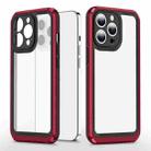 Bright Skin Feel PC + TPU Protective Phone Case For iPhone 11 Pro Max(Black+Red) - 1