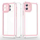 Bright Skin Feel PC + TPU Protective Phone Case For iPhone 11(Pink+White) - 1