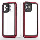 Bright Skin Feel PC + TPU Protective Phone Case For iPhone 11(Black+Red) - 1