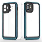 Bright Skin Feel PC + TPU Protective Phone Case For iPhone 11(Black+Blue) - 1