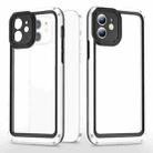 Bright Skin Feel PC + TPU Protective Phone Case For iPhone 11(Black+White) - 1
