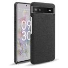 For Google Pixel 6a Cloth Coated Hard Plastic Phone Case(Black) - 1