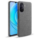 For Huawei Enjoy 50 Cloth Coated Hard Plastic Phone Case(Grey) - 1