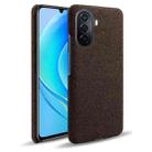 For Huawei Enjoy 50 Cloth Coated Hard Plastic Phone Case(Brown) - 1